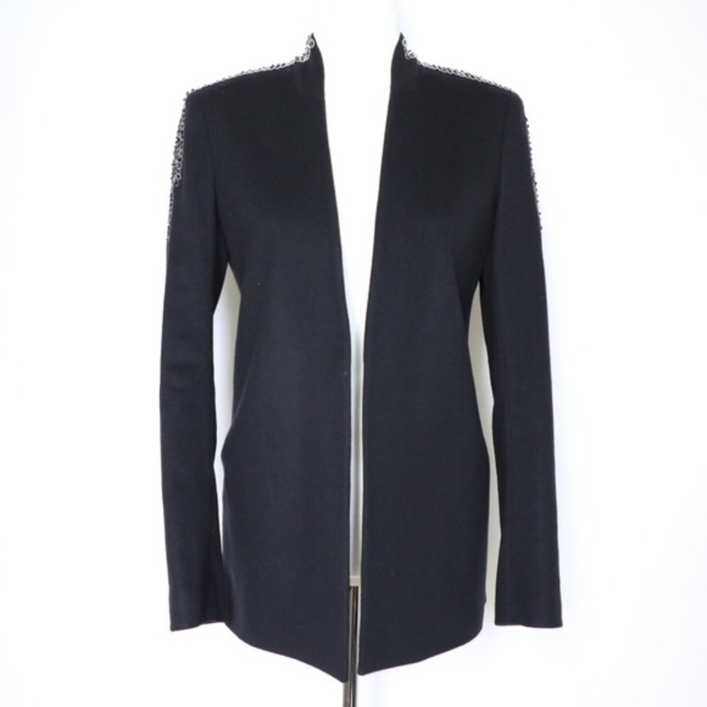 Gryphon NY Black Cashmere Blend Blazer Jacket Small